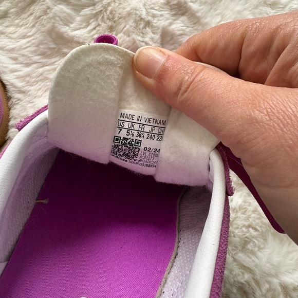 adidas Gazelle Suede Sneakers in Purple & Neon Yellow - Picture 5 of 7